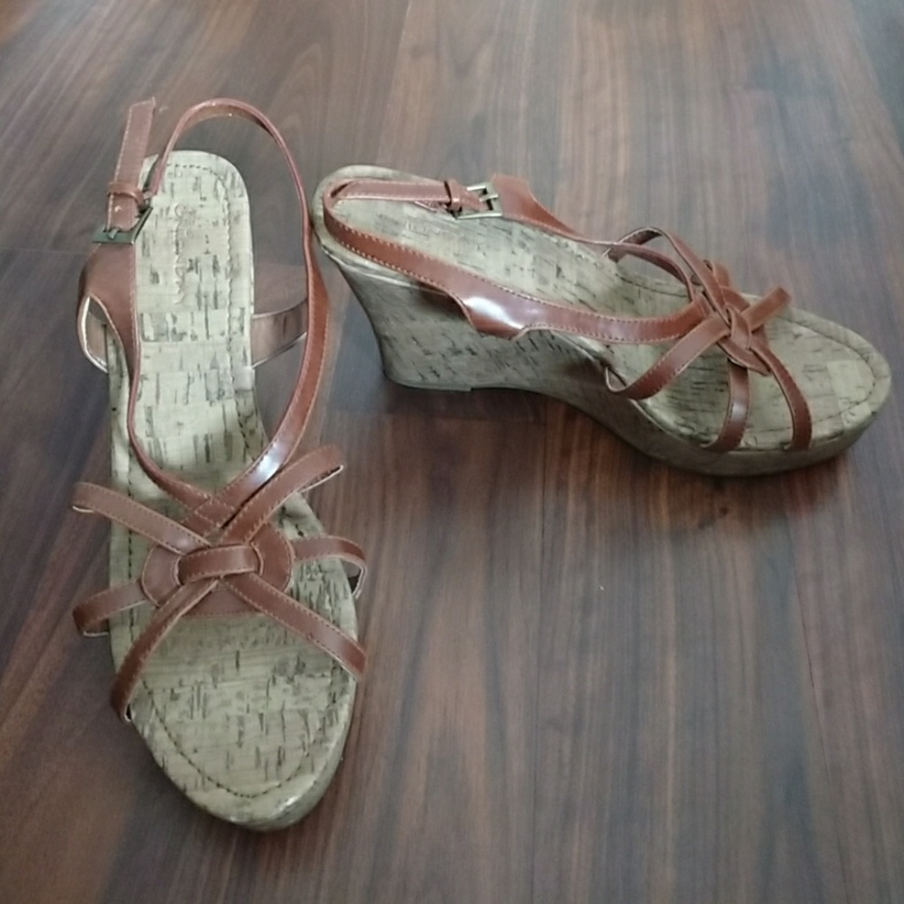 Unionbay cork wedge sandals